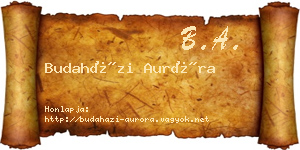 Budaházi Auróra névjegykártya